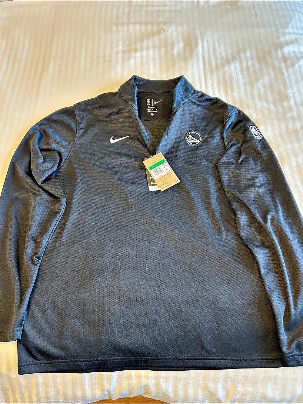 Nike Golden State Warriors Dri-FIT 1/4 Zip Top Men’s XL Black NWT